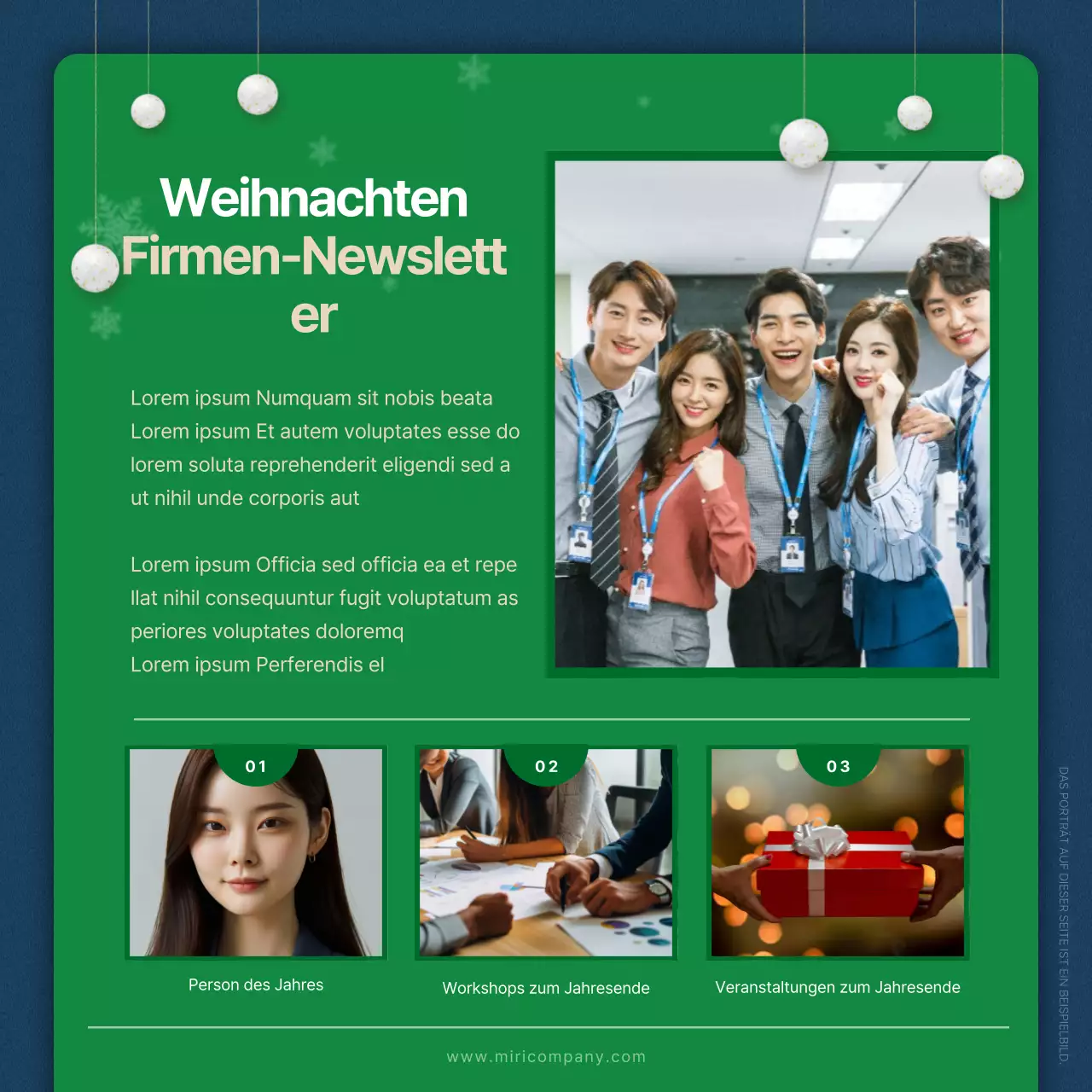 Eine Einführung in den internen rot-grünen Weihnachts-Newsletter