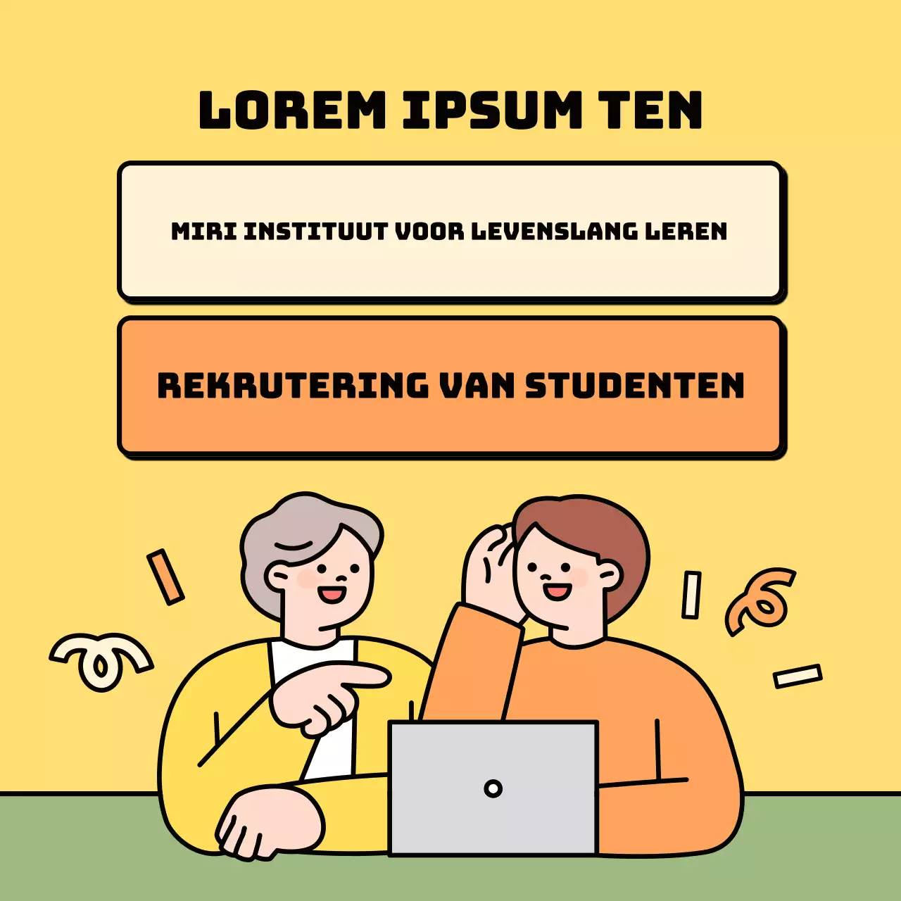 De werving van studenten voor het gele centrum voor levenslang leren bevorderen
