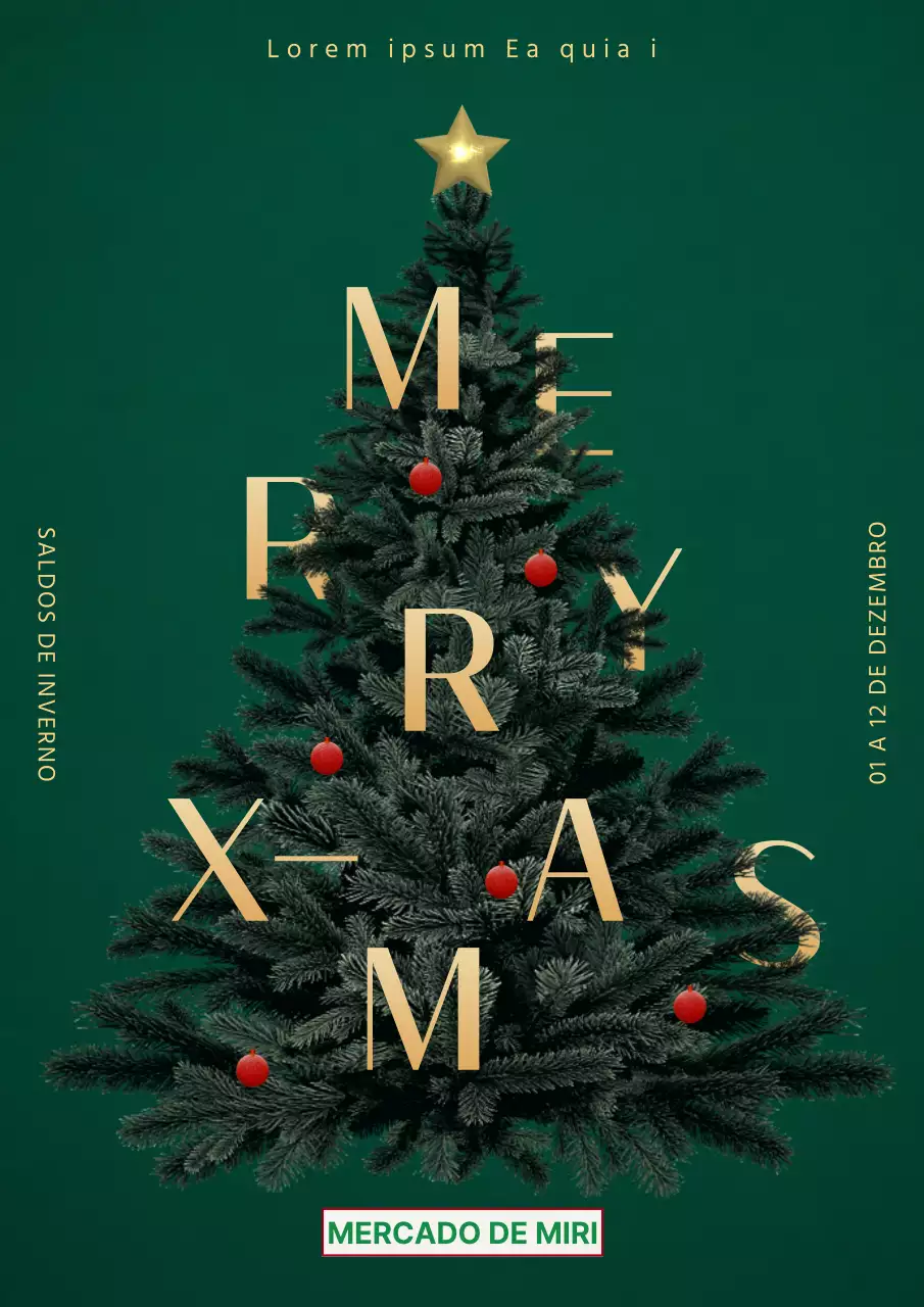 Anúncios de Natal na moda em verde
