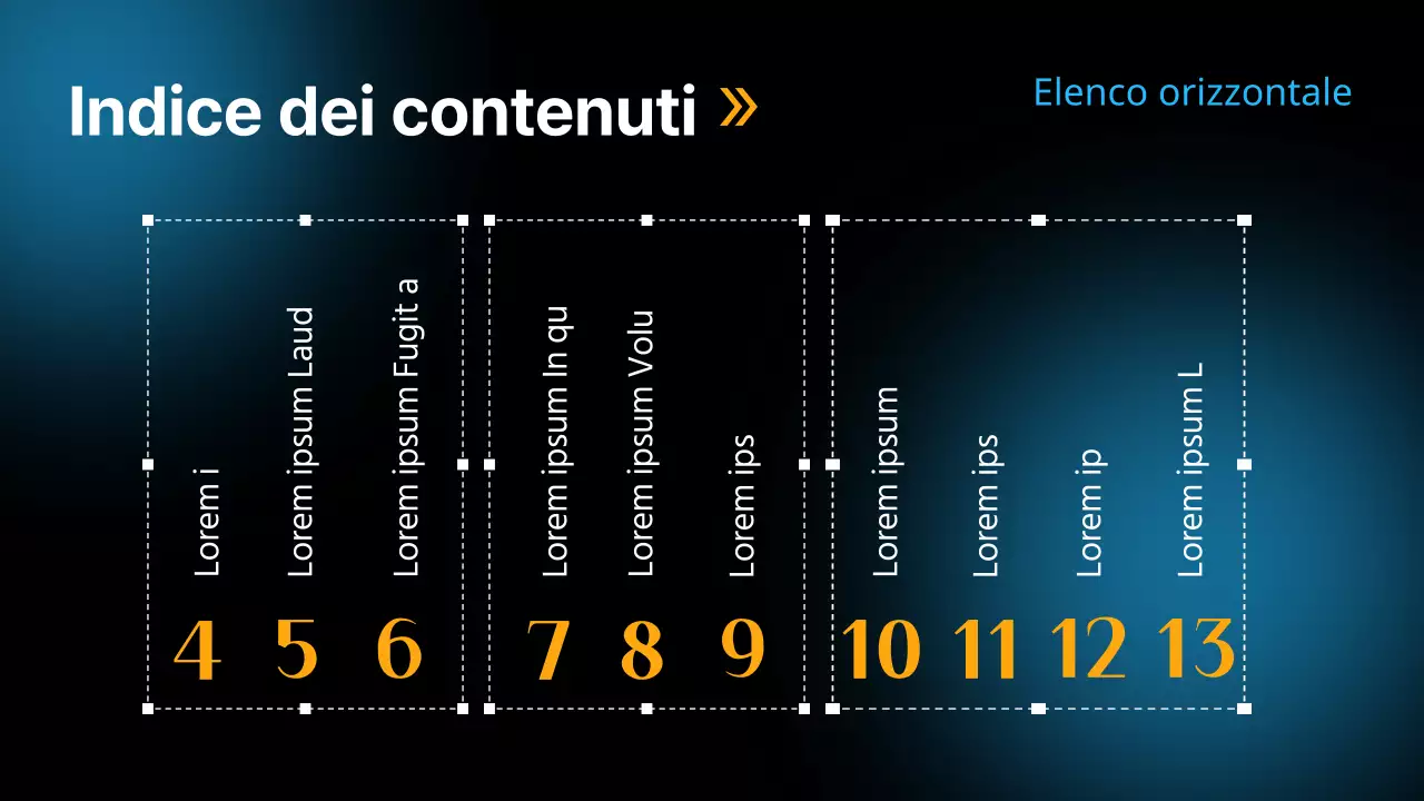 Nero e blu, layout moderno e versatile Materiale della pagina