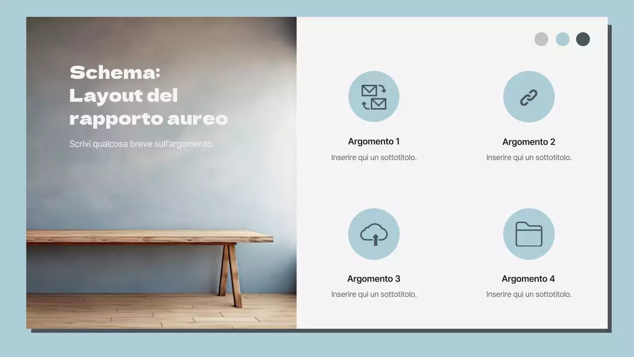 Rapporto di layout multipagina classico bianco e blu cielo