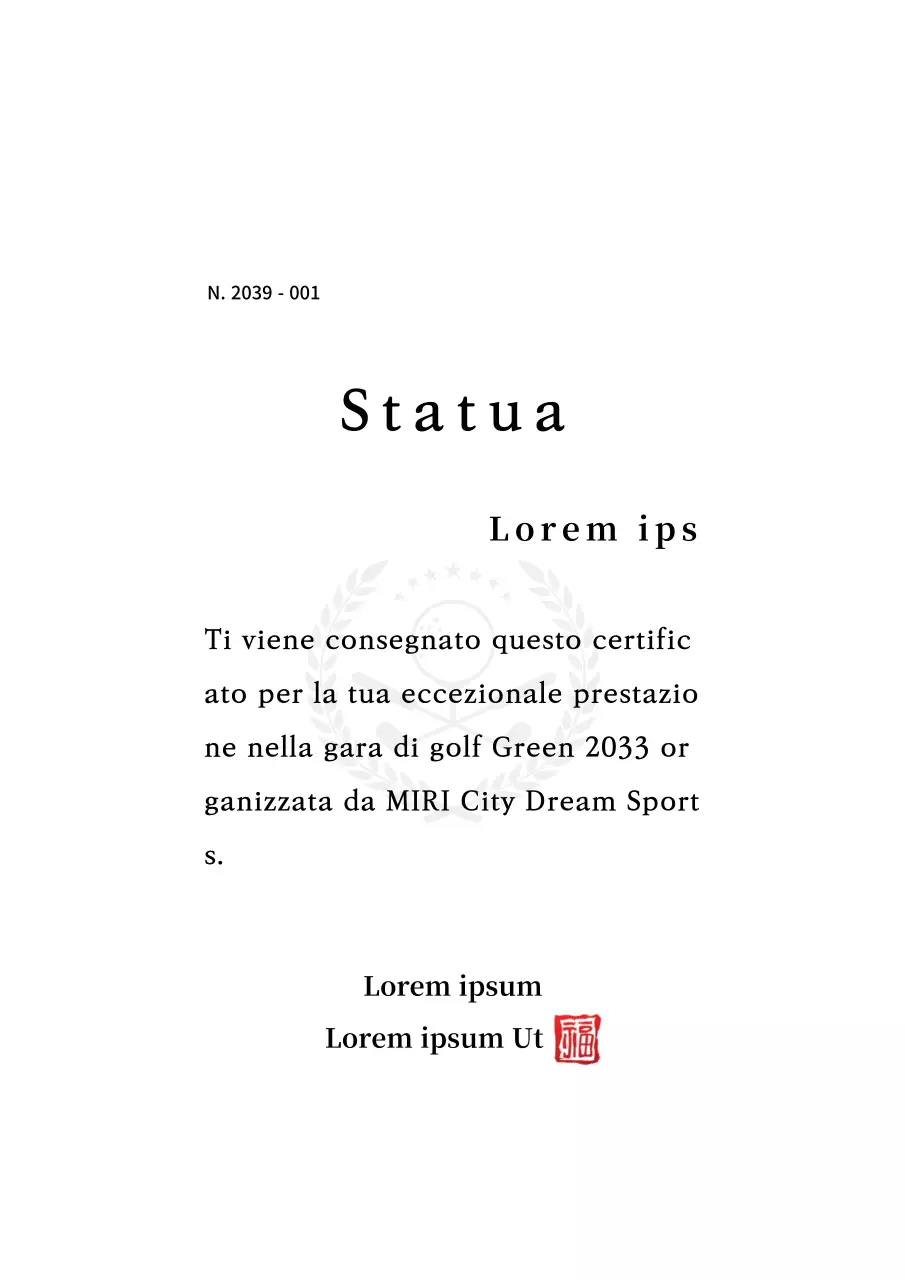 I premi sportivi sono di classe con i serif