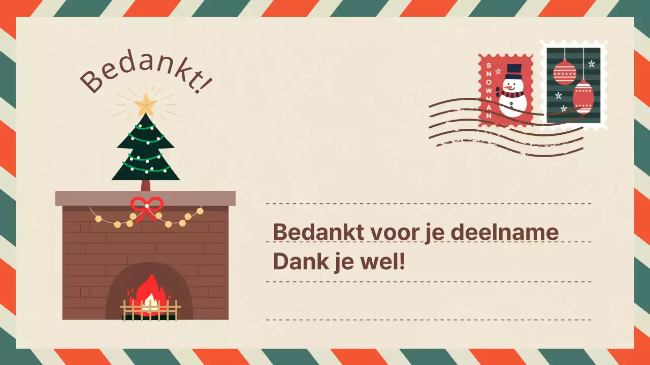 Vintage feestelijke ansichtkaart achtergrond in rood en groen