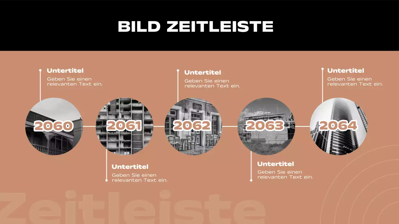 Brauner und schwarzer Minimal-Seitenbericht mit mehreren Layouts