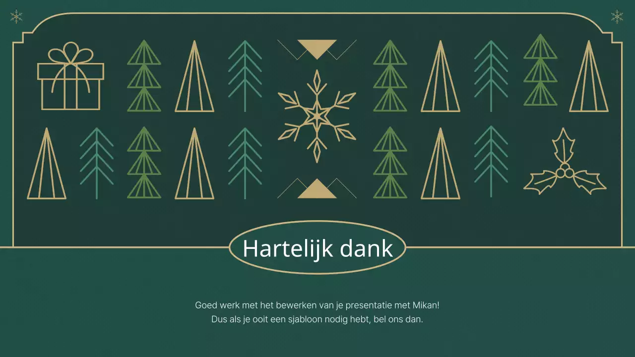 Een klassieke kerstreportage in groen en beige