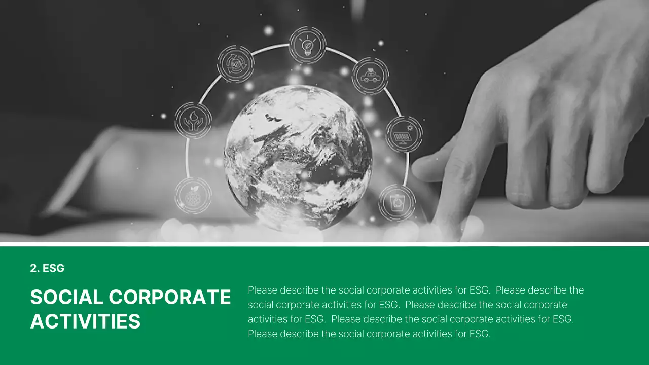 Green Modern Esg 보고서 문서 프레젠테이션