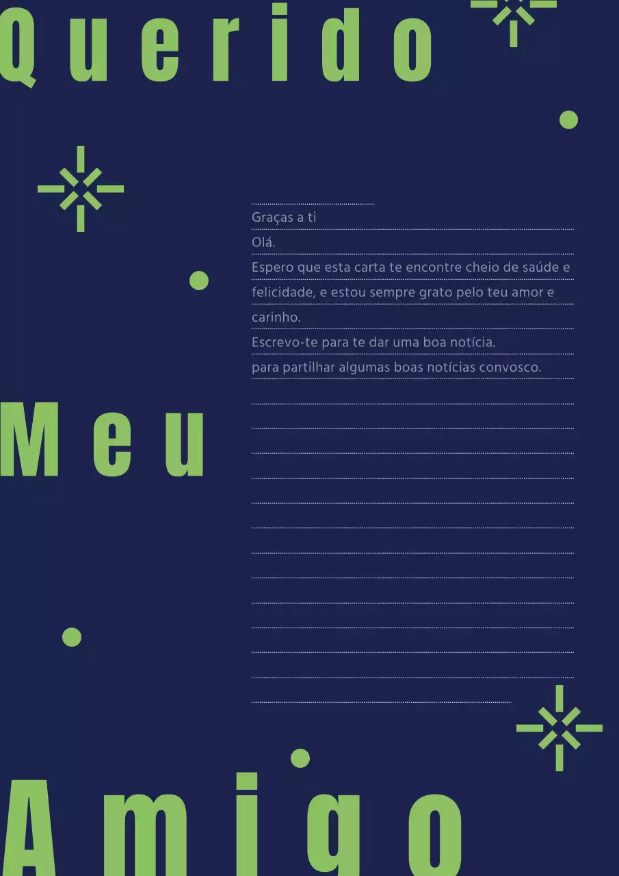 Carta-convite moderna em azul-marinho e chartreuse
