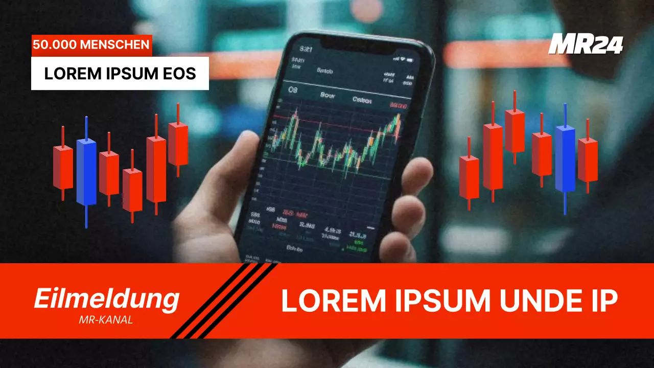 Rot-weiße Parodie auf Informationen zum öffentlichen Angebot