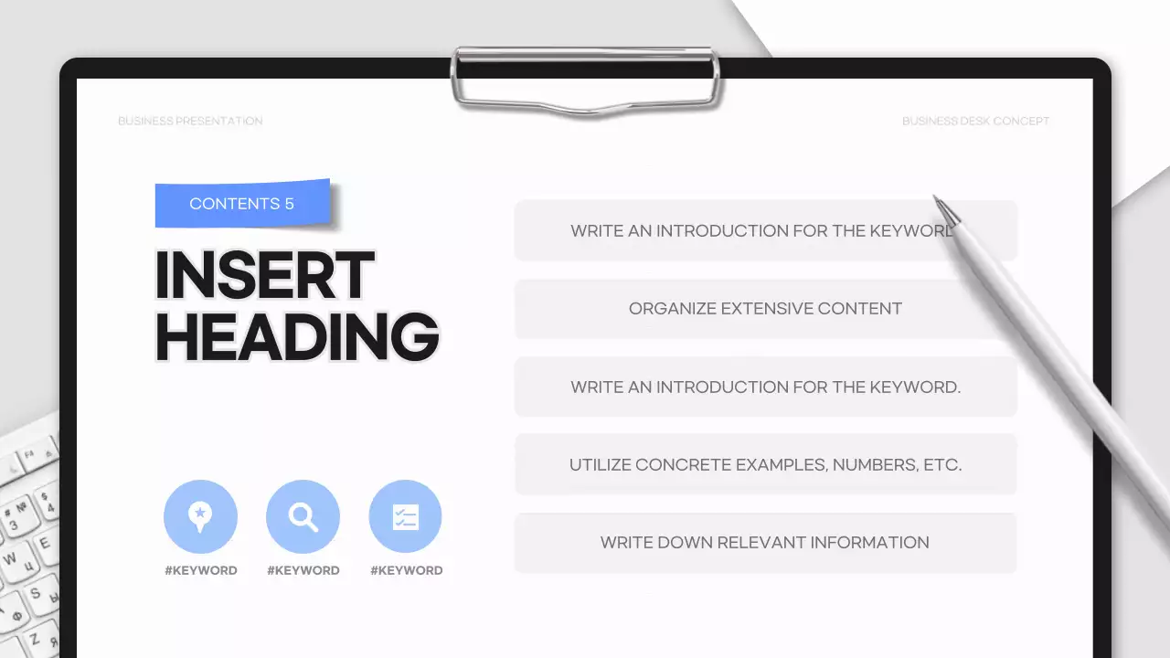 하늘색과 검정의 심플한 비즈니스 보고서