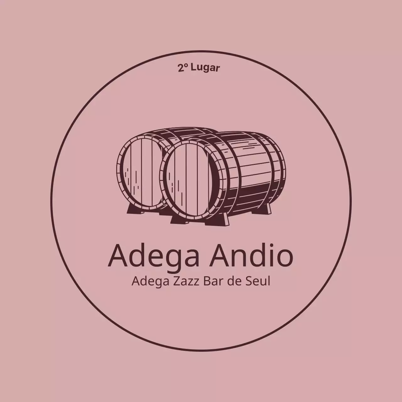 Design de artigos de papelaria com uma ilustração de um barril de vinho