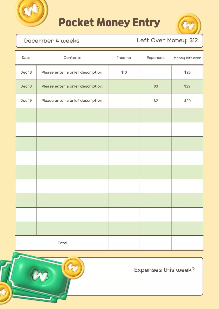 Beige Simple Finance Planner
