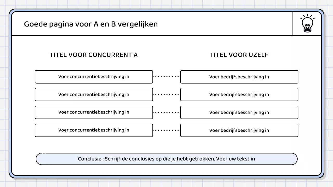 Een eenvoudig, lichtblauw samenvattend rapport