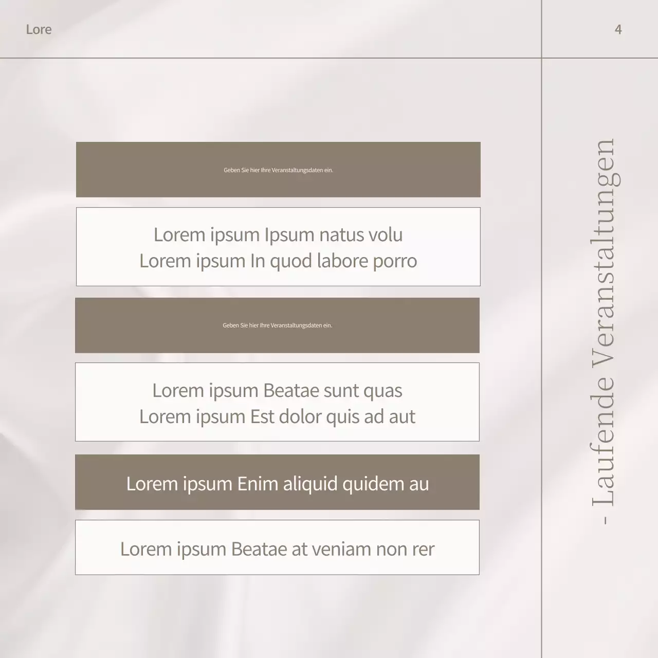 Werbung für eine moderne Hochzeitsmarke in Rosa und Braun