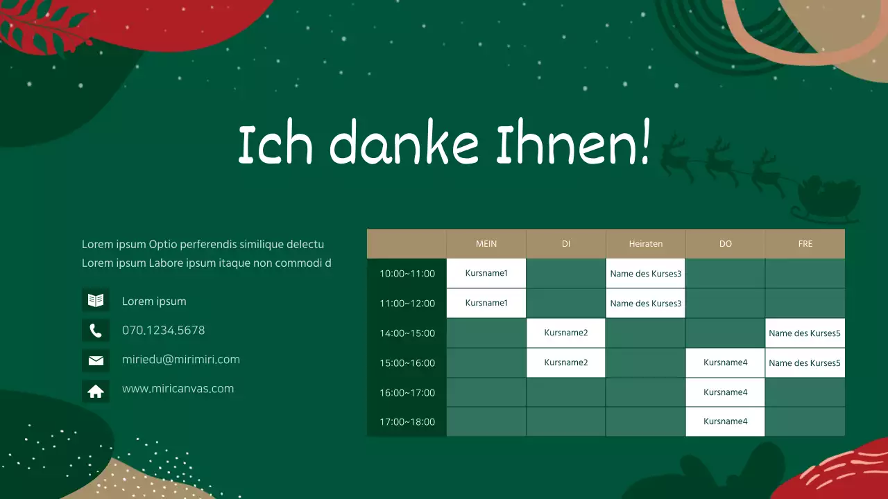 Leitfaden für die Ausbildung von Freiwilligen in roten und grünen geometrischen Mustern