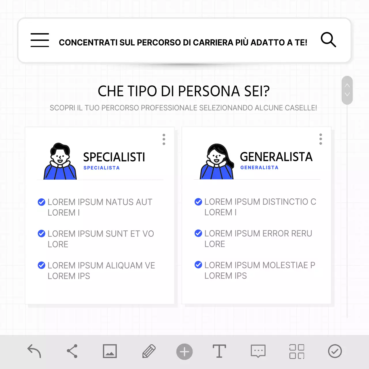 Informazioni sui consigli per la carriera in bianco e blu