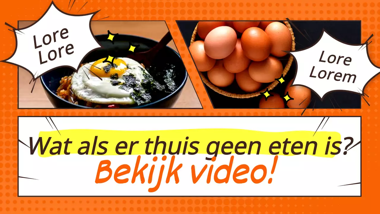Supergemakkelijk recept in pop-artstijl in oranje en geel