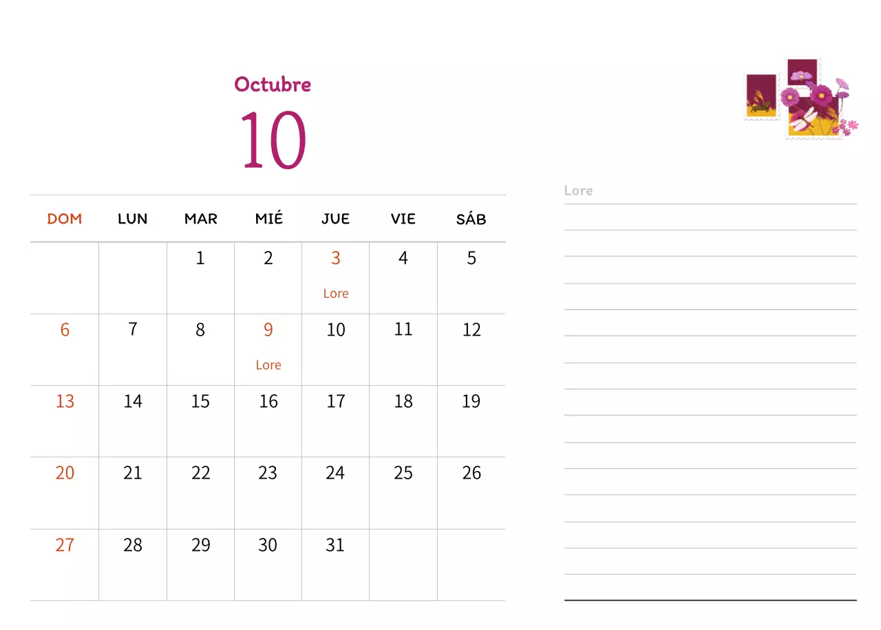 Ilustraciones de sellos con un concepto cálido