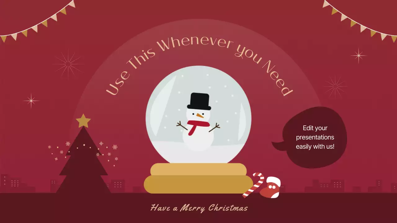 빨간색 전통 크리스마스 프레젠테이션