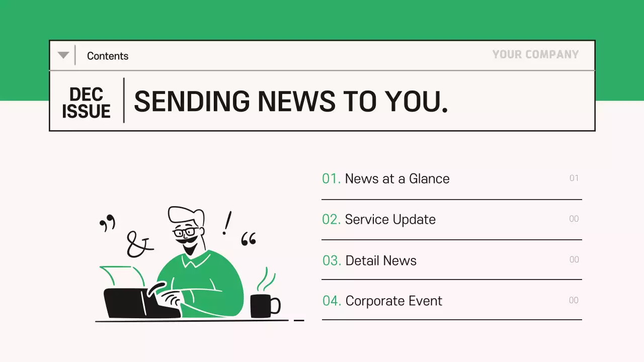 Green Minimal Company Newsletter Presentation