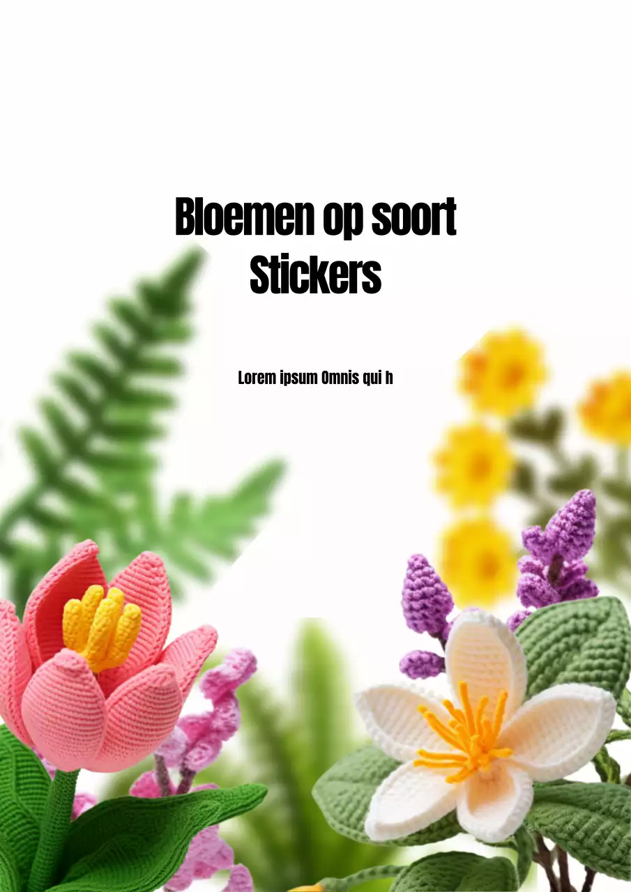 Bloemenstickers per type
