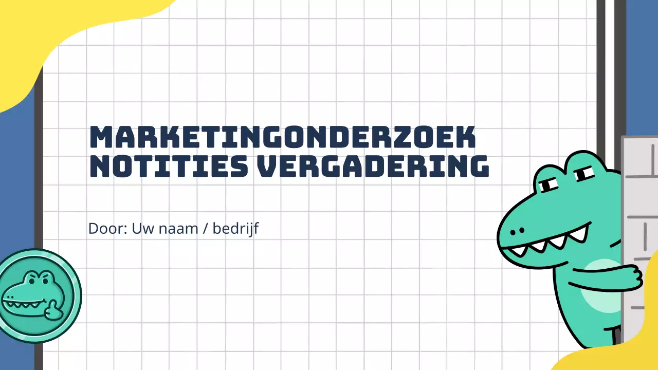 Blauw en Geel Trendy Marketing Studienota's Verslag