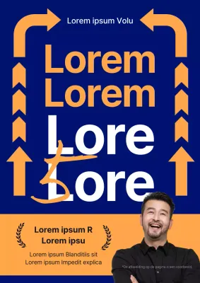 Geometrische Engelse studievaardighedenhoes in marineblauw en oranje