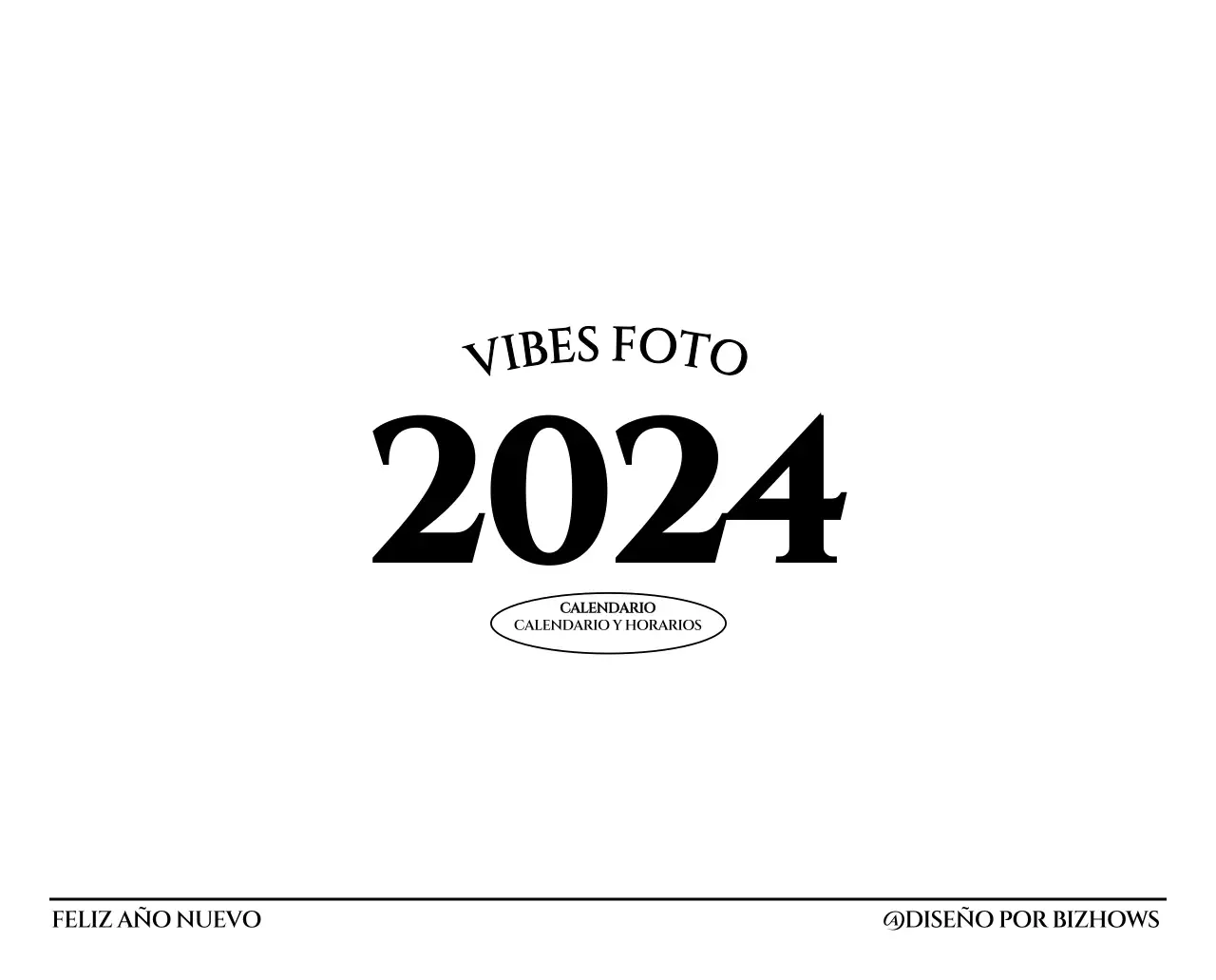 Calendario de pared de estilo sencillo con concepto de fotografía de viajes emocional en blanco y negro