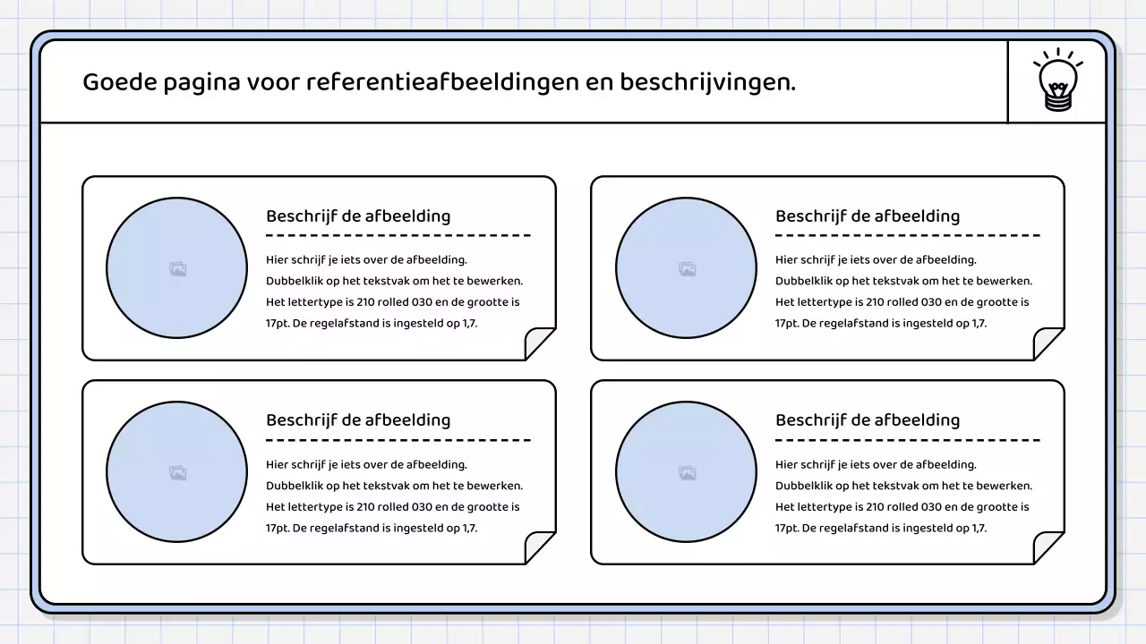 Een eenvoudig, lichtblauw samenvattend rapport