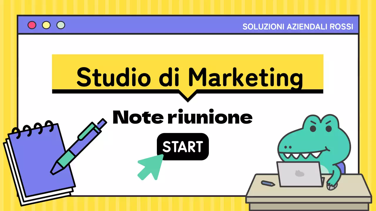 Relazione sugli appunti di marketing di tendenza giallo e viola