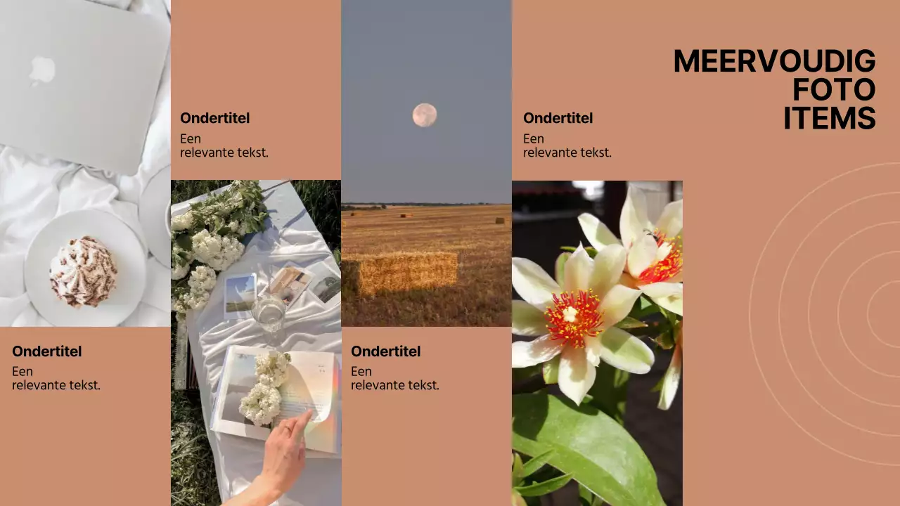 Bruin en Zwart Minimal Multiple Layout Pagina's Rapport