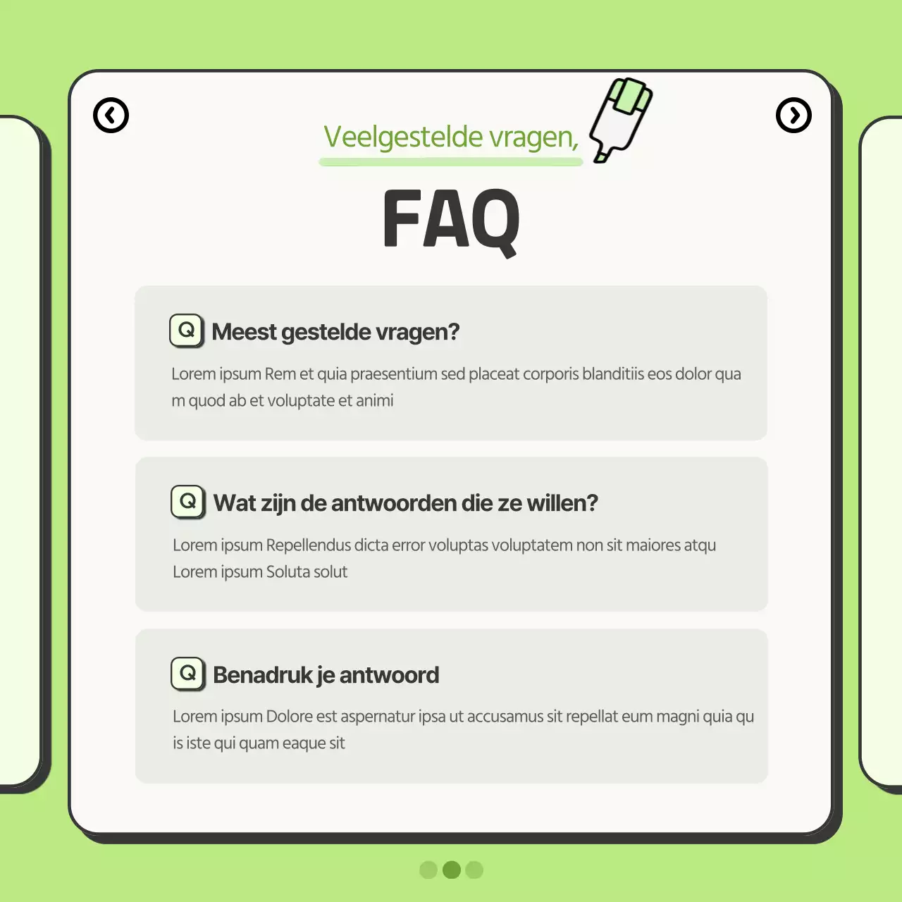 Eenvoudige bedrijfspromotie in chartreuse en oranje