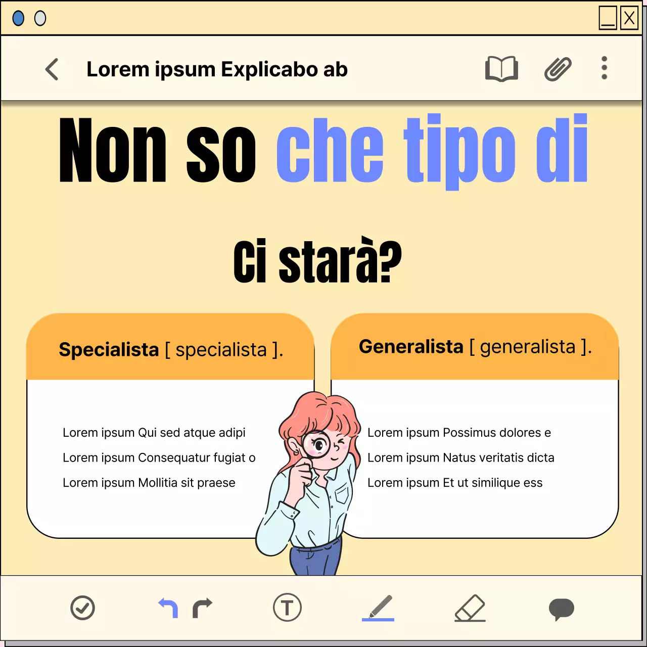 Una guida alla pianificazione della carriera con un concetto di blocco note giallo e kitsch.