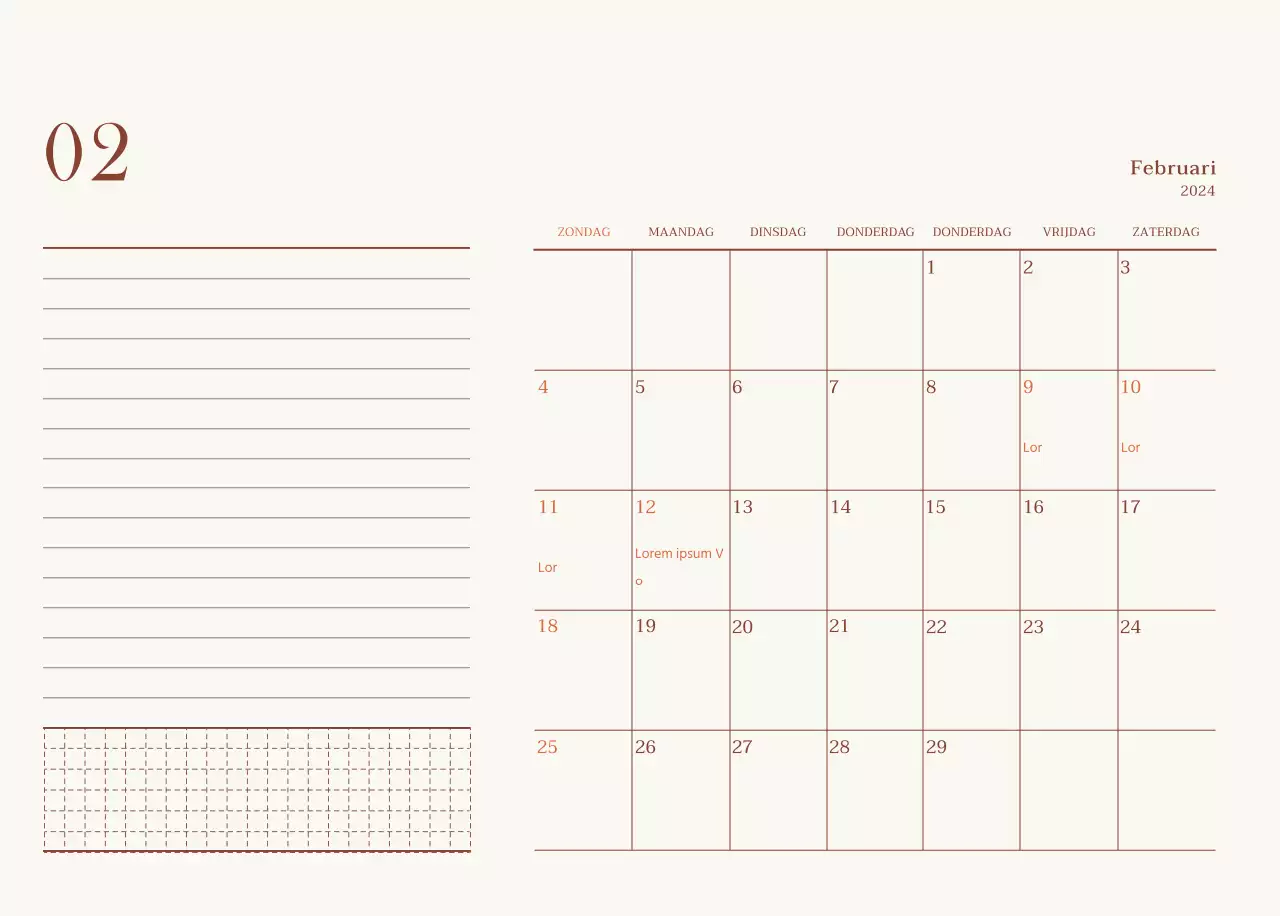 Emotionele fotolay-out voor café in beige en bruin