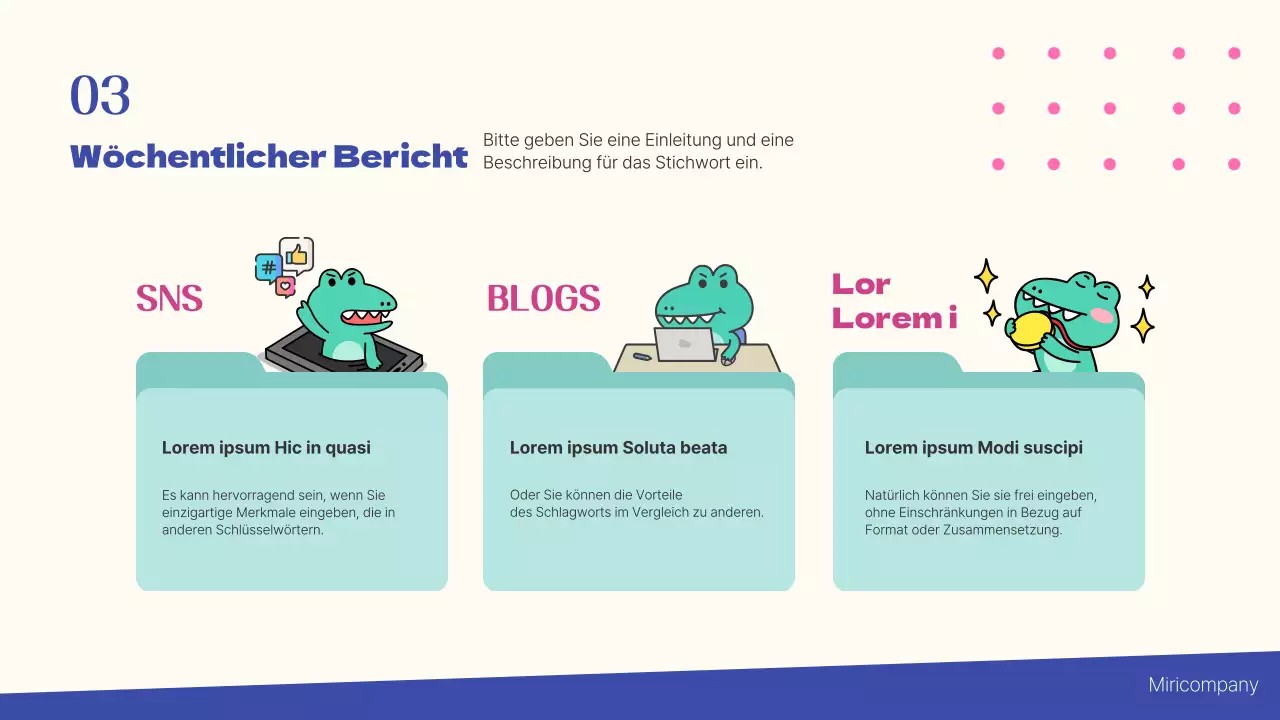 Blau und Minze Einfaches Marketing Studie Anmerkungen Bericht