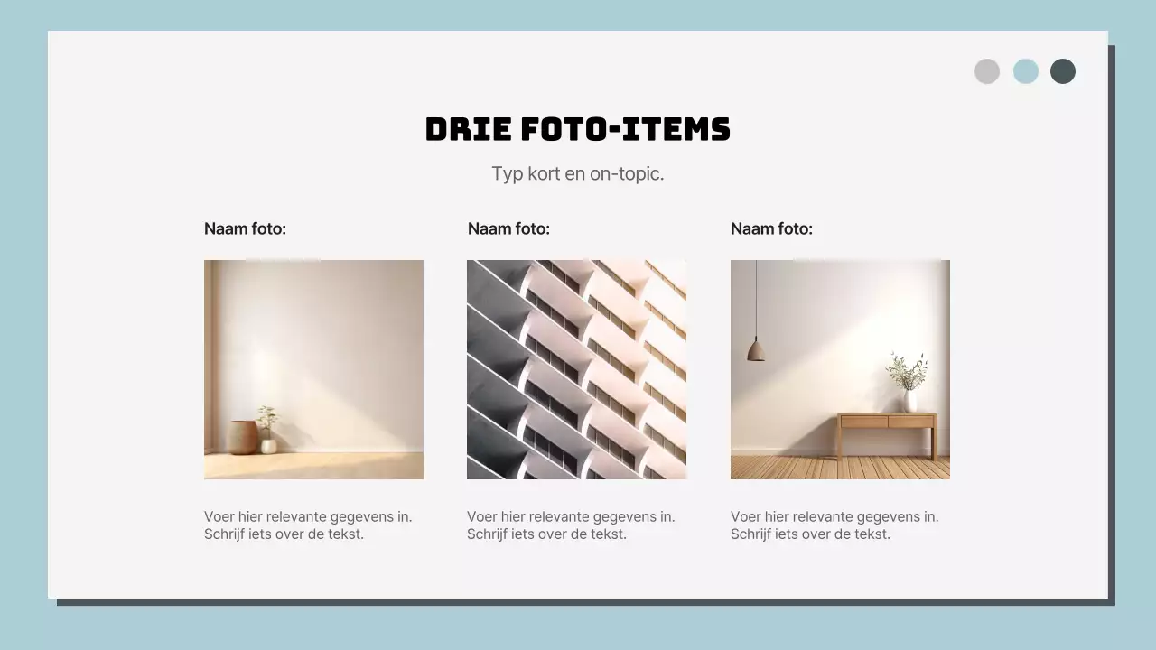 Hemelsblauw en Wit Klassiek Rapport met meerdere pagina's