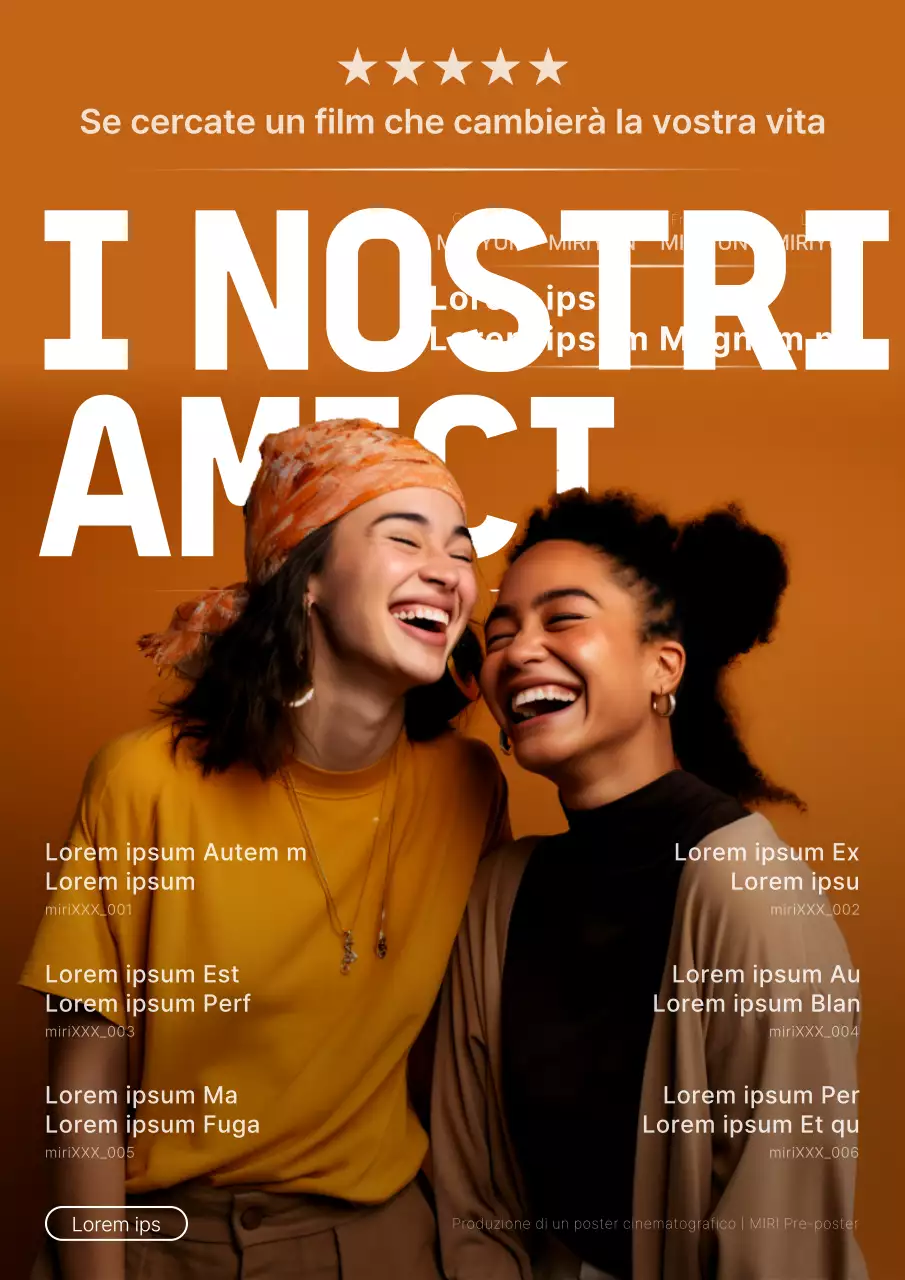 Promuovere semplici recensioni di film in arancione e bianco