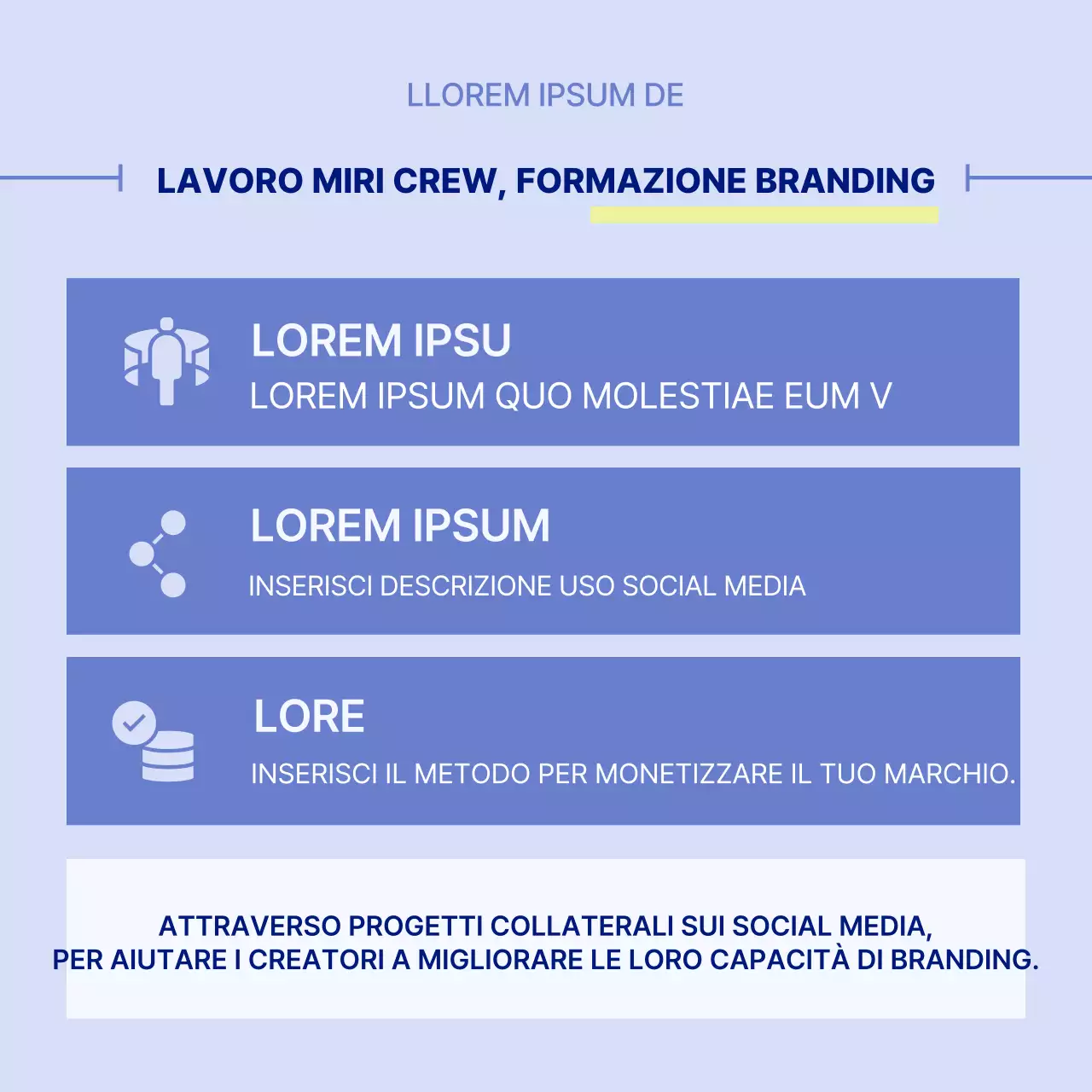 Lavori semplici in blu