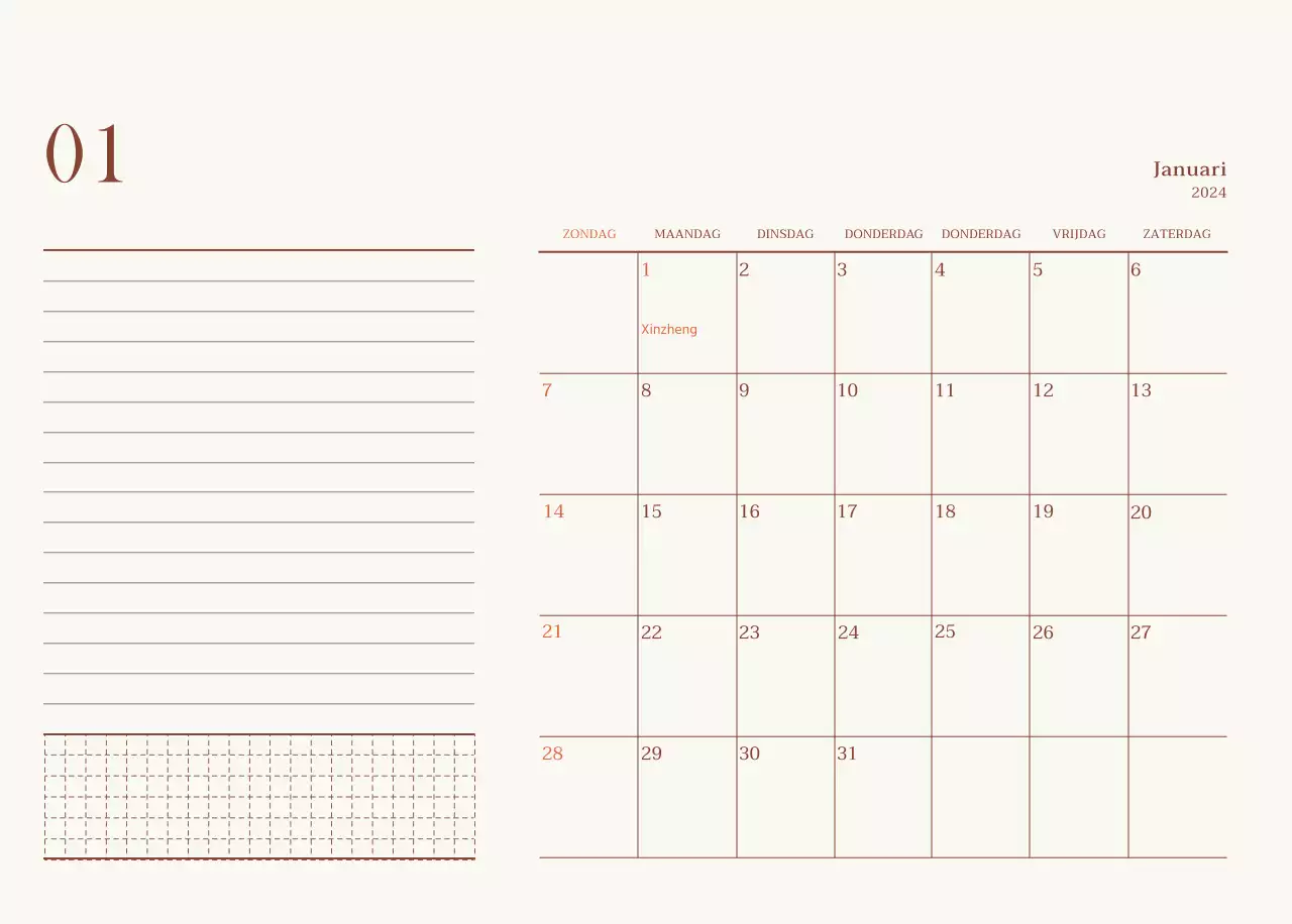 Emotionele fotolay-out voor café in beige en bruin