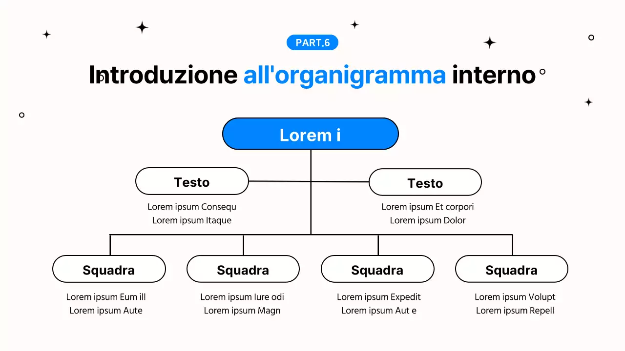 Semplice presentazione del lavoro d'ufficio in blu e nero