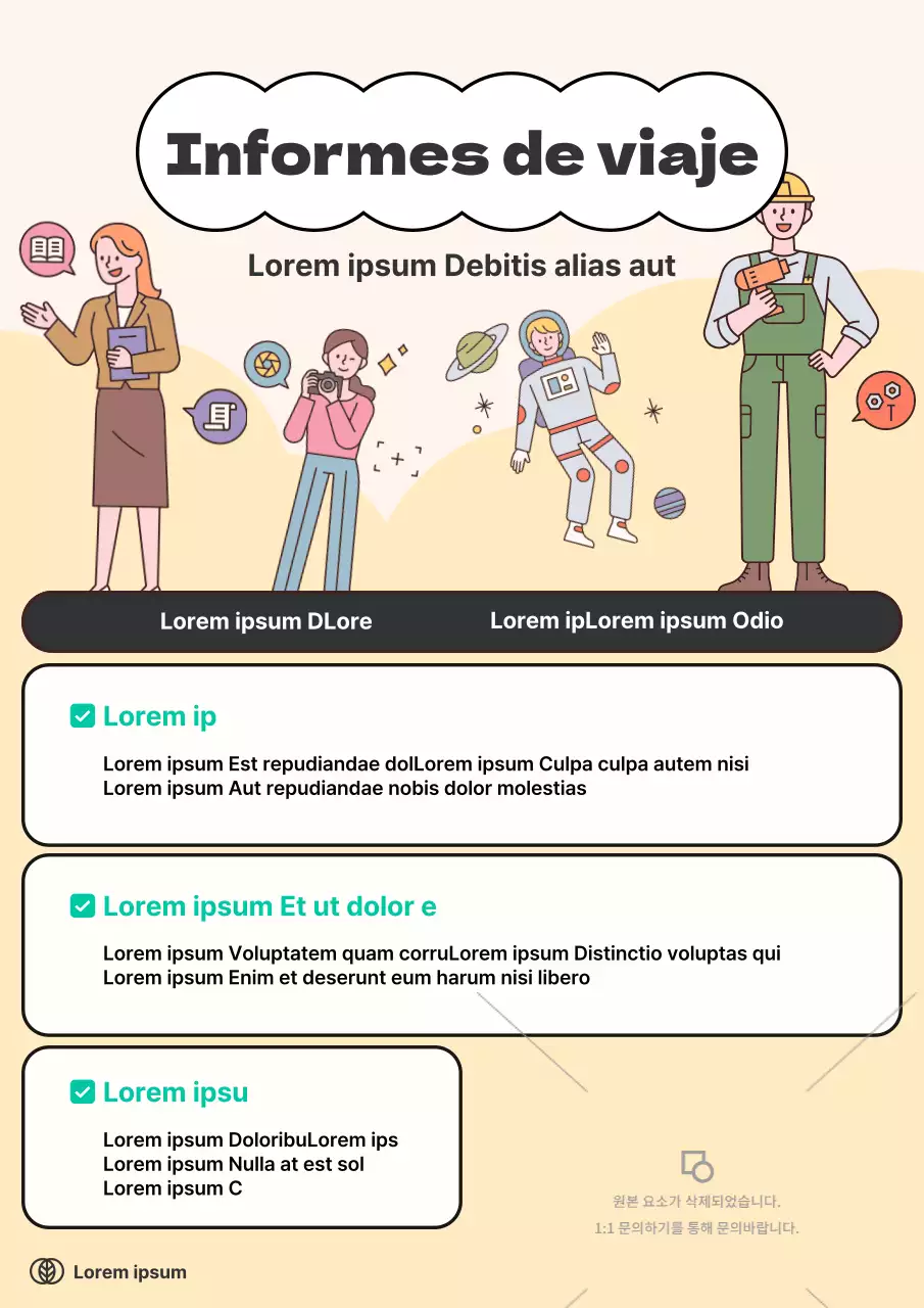 Informe sencillo de la excursión en amarillo