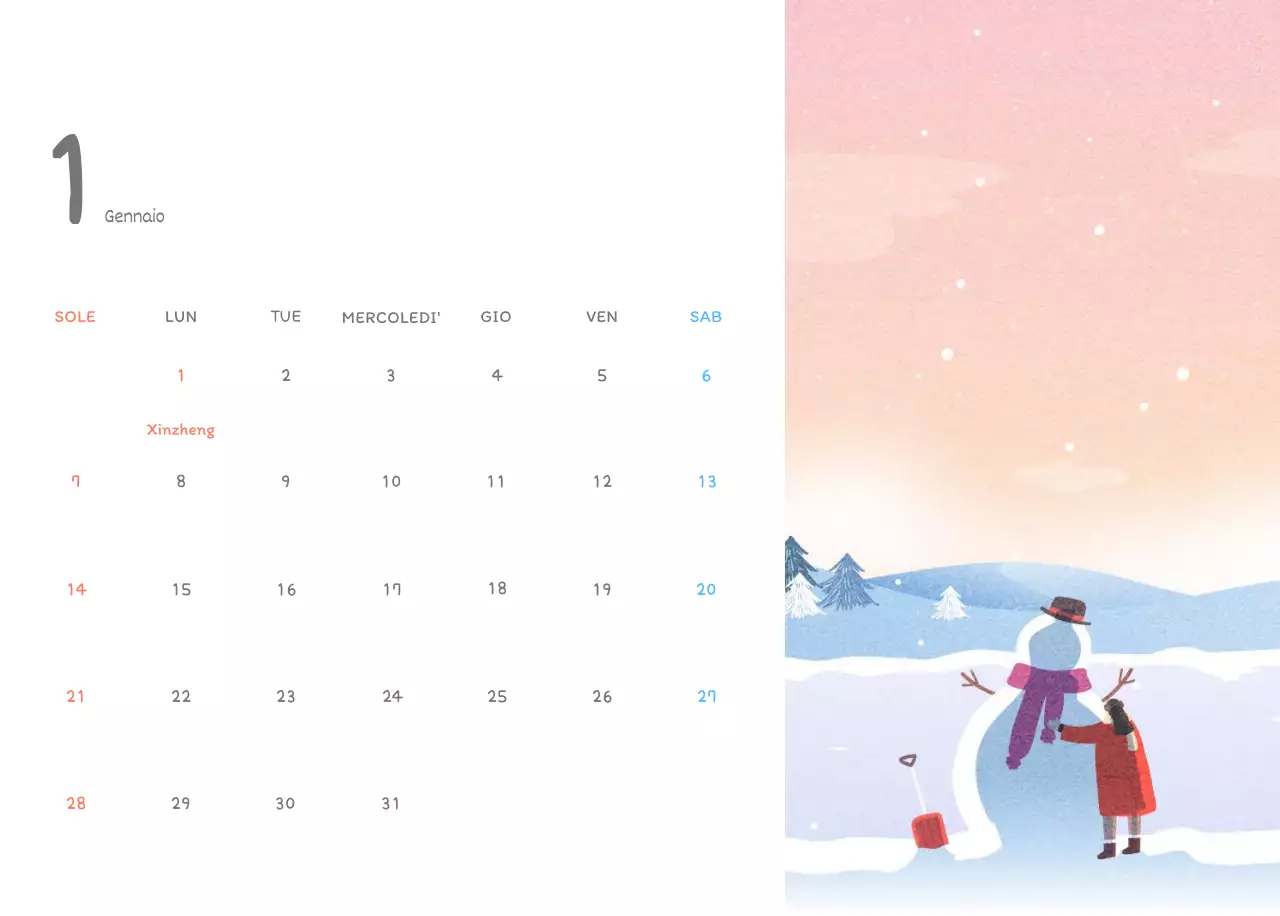 Simpatici calendari con illustrazioni di peluche