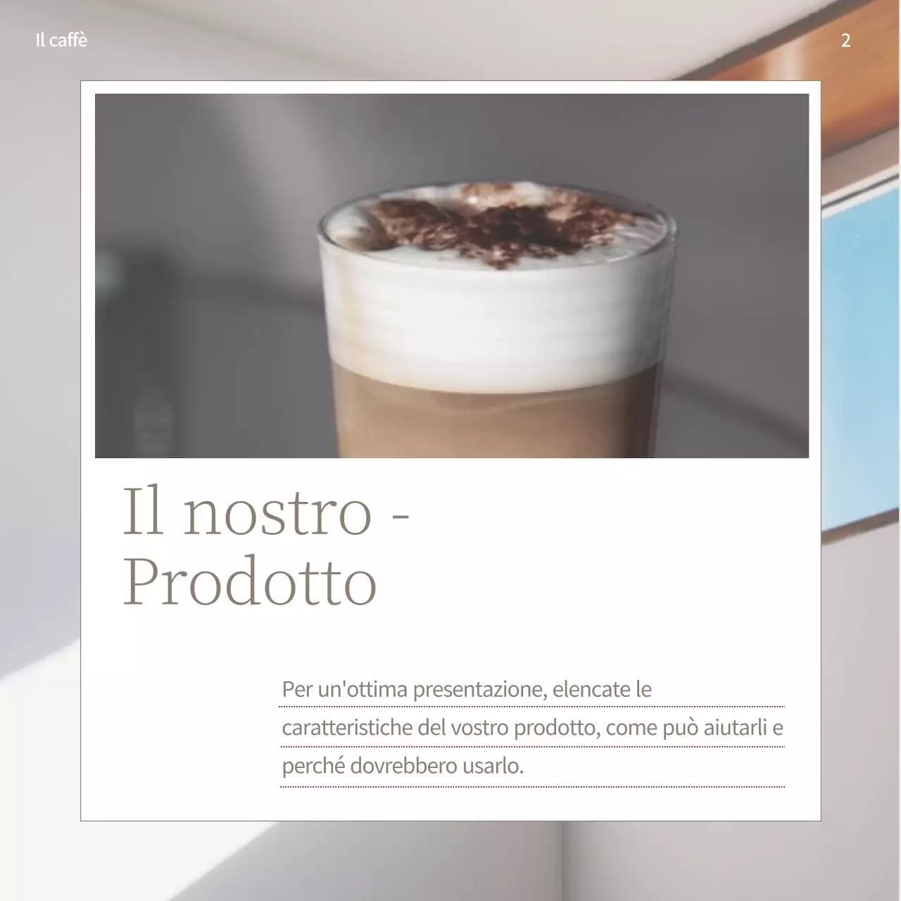 Promuovere un marchio di caffè moderno in beige e marrone