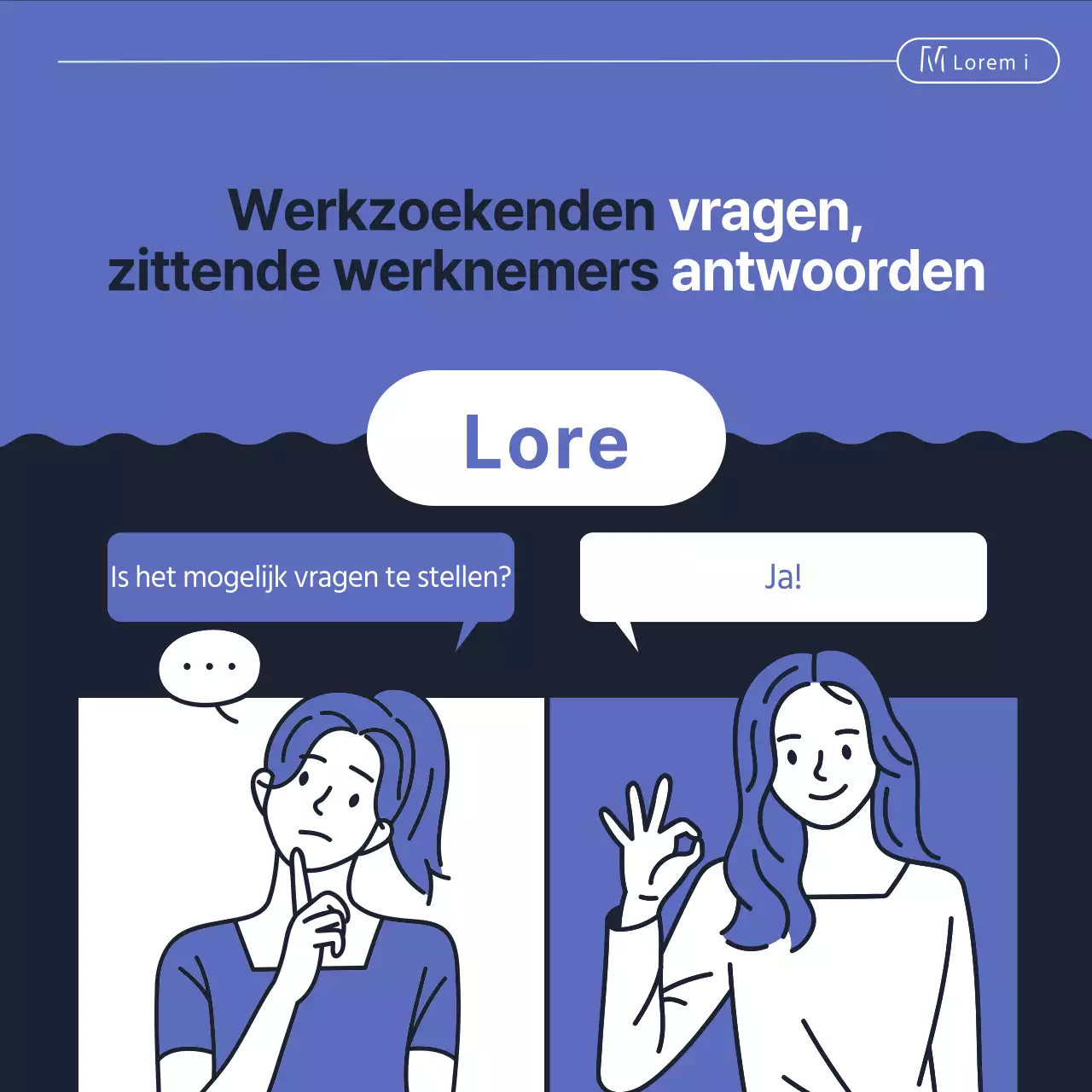 Een eenvoudige marineblauwe sollicitatiebrief voor V&A