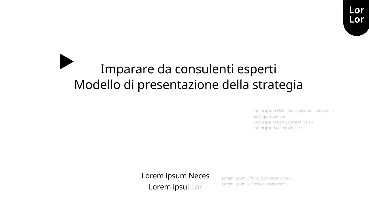 Un rapporto di consulenza strategica bianco e semplice