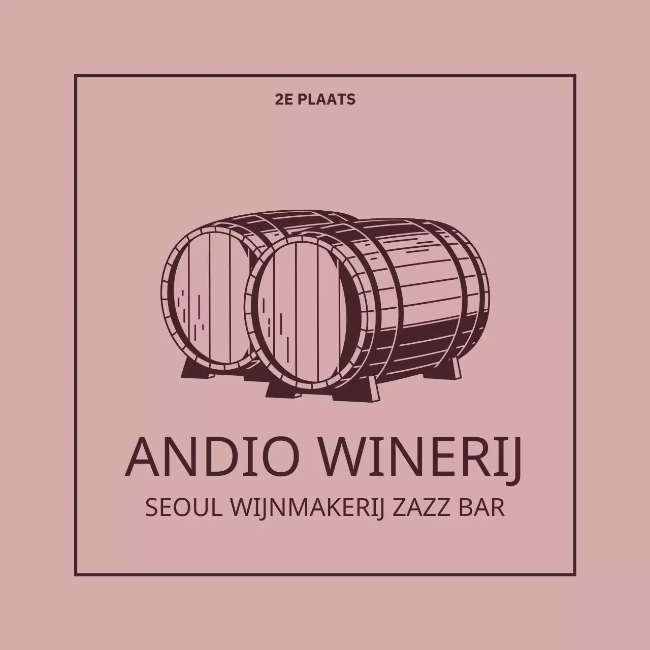 Ontwerp briefpapier met een illustratie van een wijnvat