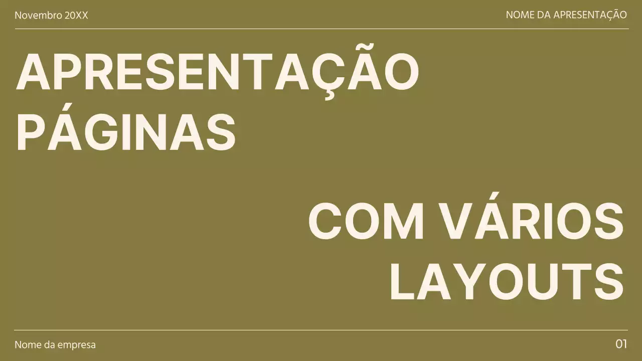 Cáqui e castanho Minimal Diverse Layout Páginas Relatório
