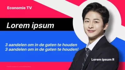 Moderne stockpicks in rood en blauw