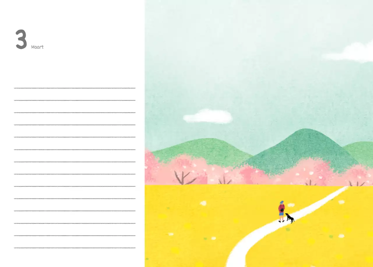 Schattige kalenders met schattige illustraties