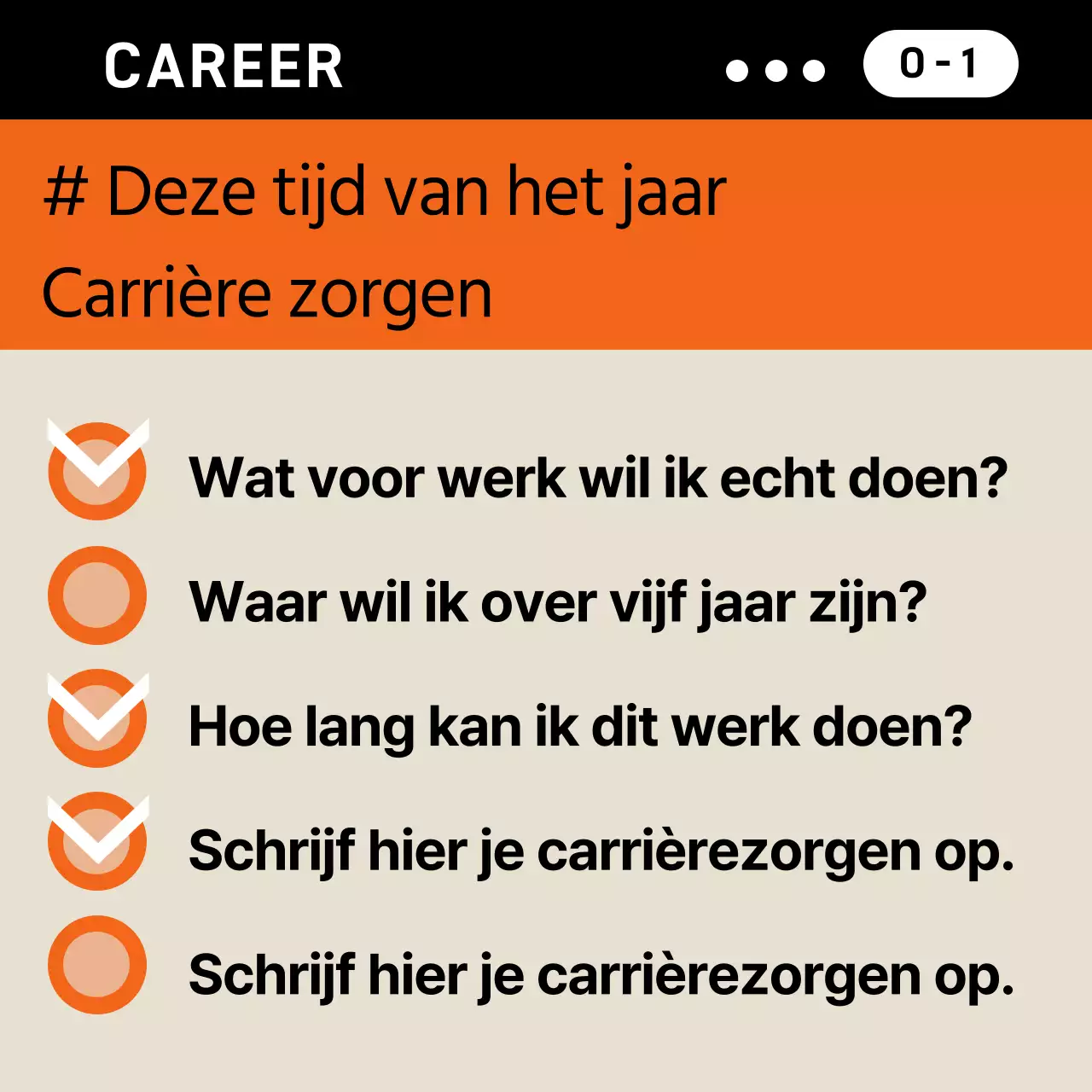 Eenvoudig businessplan in oranje en beige
