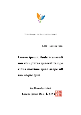 Achievement Award Farbgestaltung